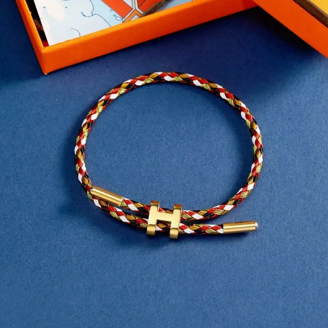 Unbranded Jewelry Braided Cord Bracelet with H-Shaped Clasp product detail image 5