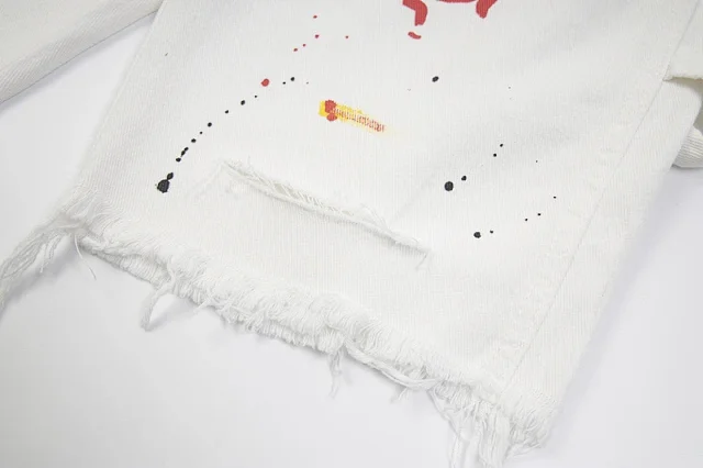 Gallery Dept. Shorts Denim with raw hems; distressed, paint-splatter, and washed variants product detail image 8