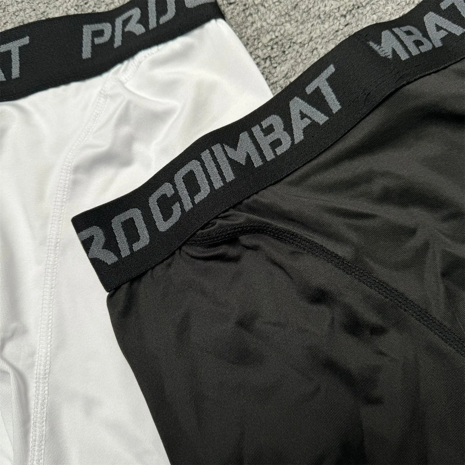Nike Pro Compression Shorts Black with White Swoosh - 5