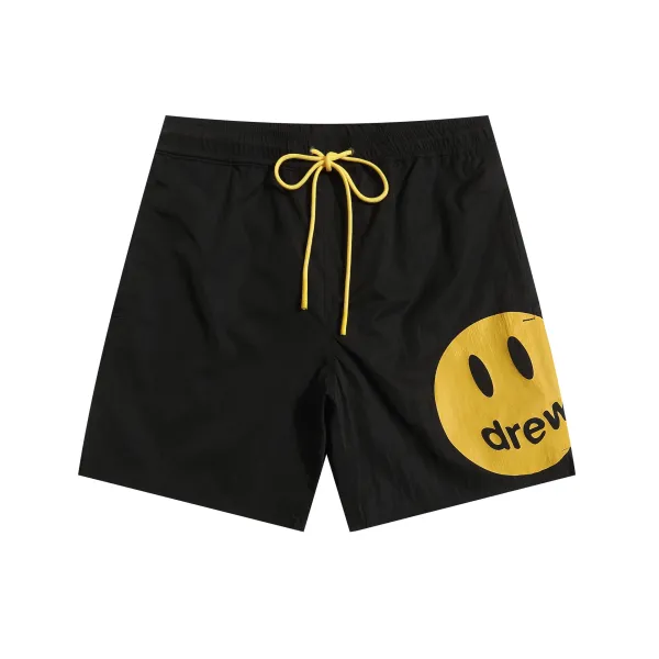 Drew House Smiley Face Swim Trunks Black - 1