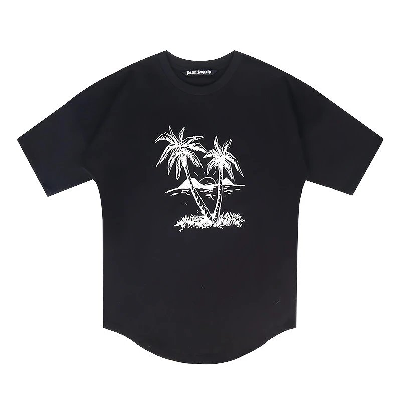 Palm Angels Gothic Logo Black Oversized T-Shirt - 26