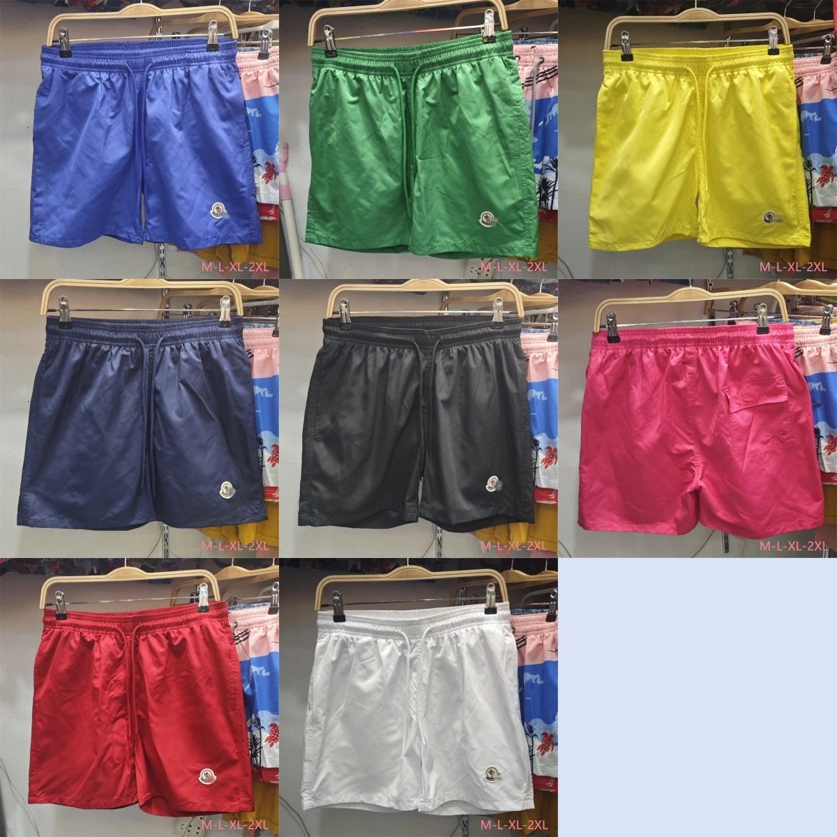 Moncler Logo-Embroidered Nylon Shorts Navy - 3