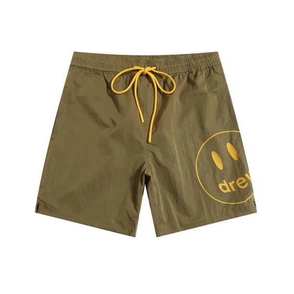 Drew House Smiley Logo Swim Trunks Army Green - 1