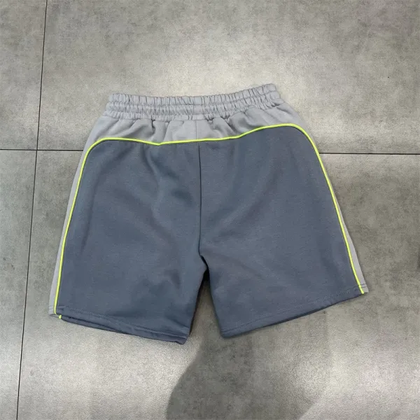 OAMC Track Shorts Gray with Neon Yellow Trim - 4