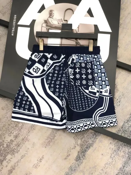 Off-White x Louis Vuitton Monogram Patchwork Shorts Navy White - 19