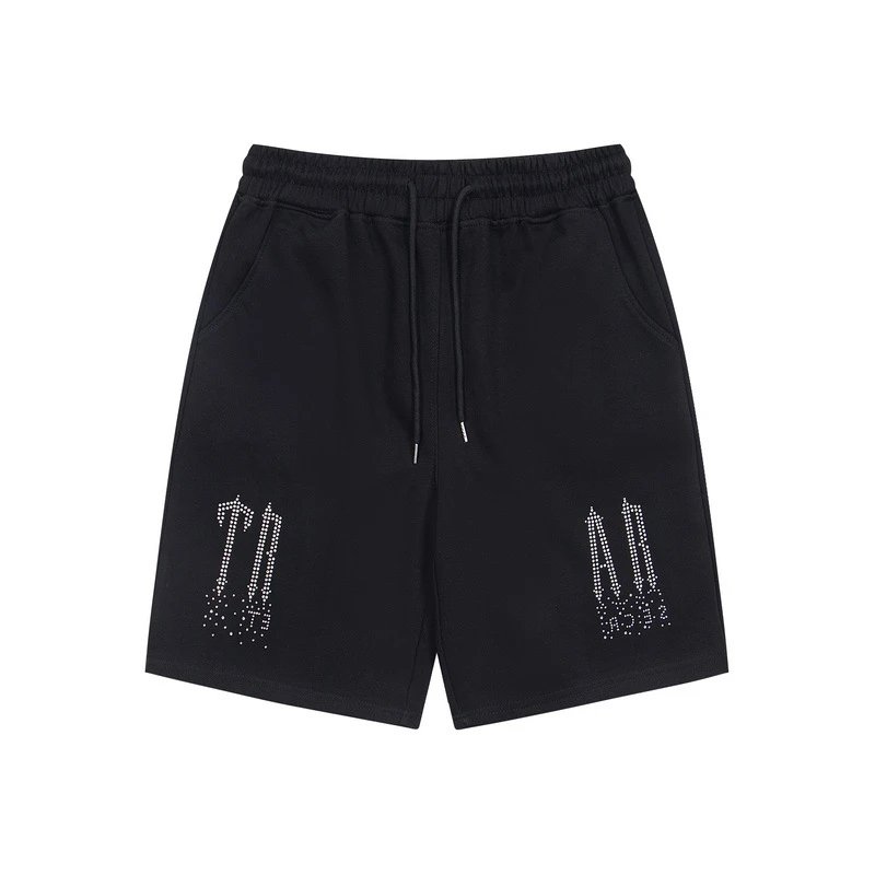 Trapstar Shorts Drawstring with logo print and camouflage variants — T67 Black