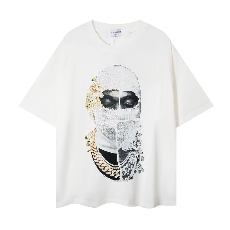 Ih Nom Uh Nit Masked Gold Floral Chain Graphic Tee White