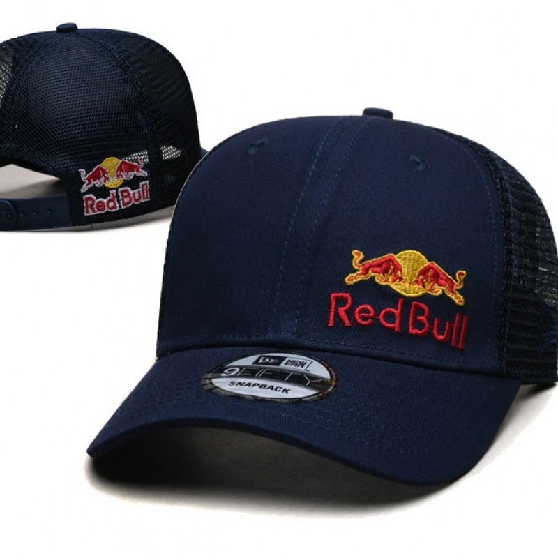 New Era Red Bull x New Era 9FIFTY Snapback Navy Trucker Cap Hats - 1