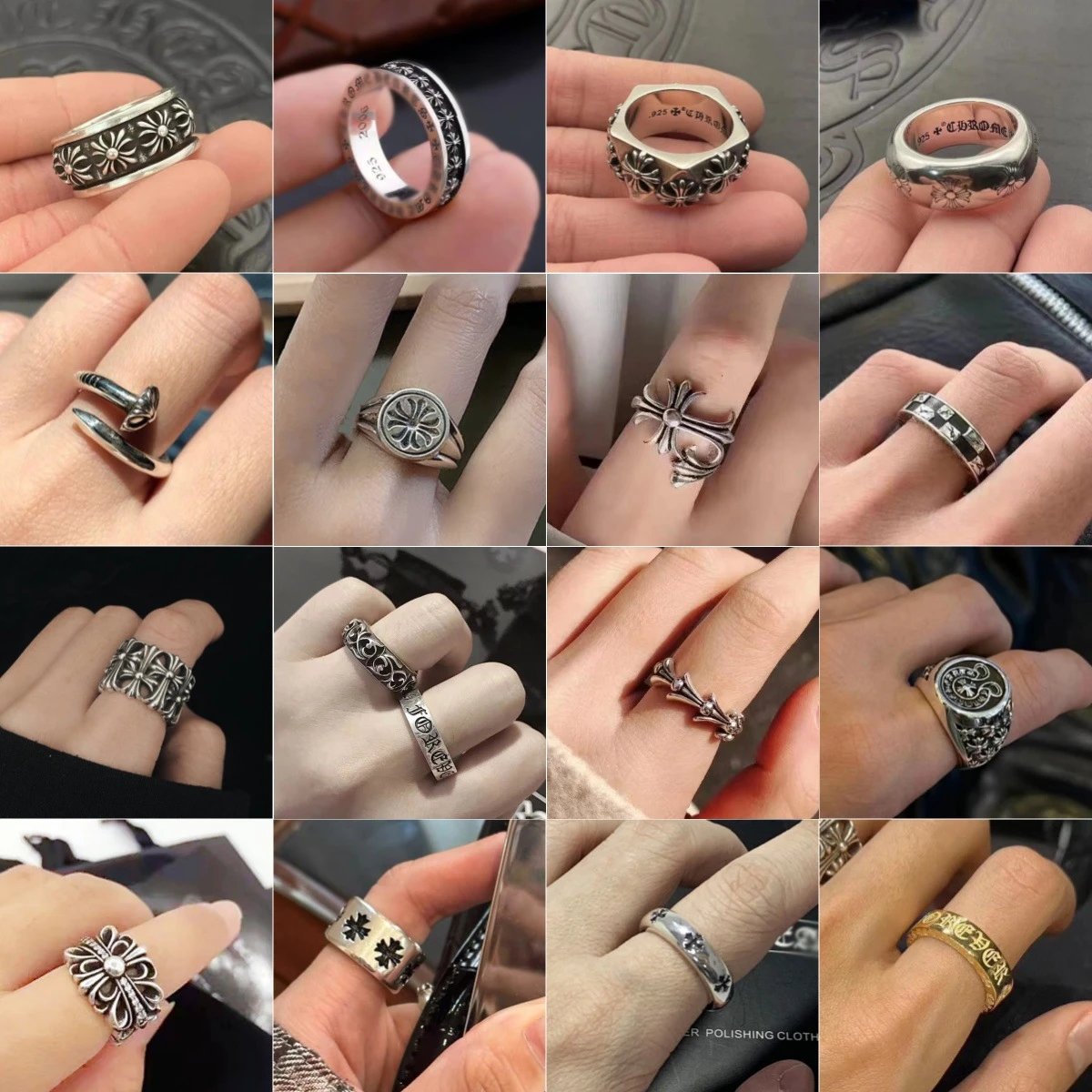 【 DX29-4 】 Ring Ring Eternal Iris Dominance Retro European and American Tail Ring
