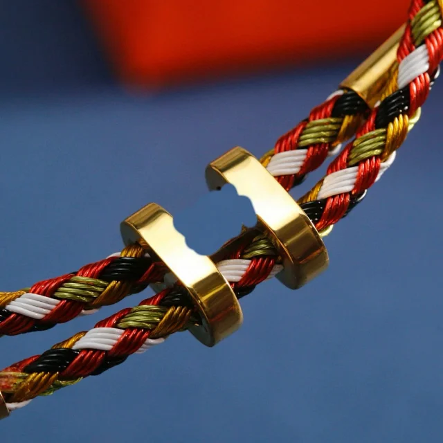 Unbranded Jewelry Braided Cord Bracelet with H-Shaped Clasp product detail image 9