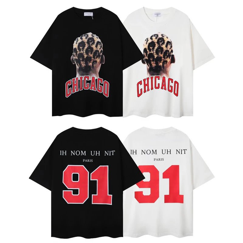 Ih Nom Uh Nit Chicago 91 Leopard Head Graphic Tee Black
