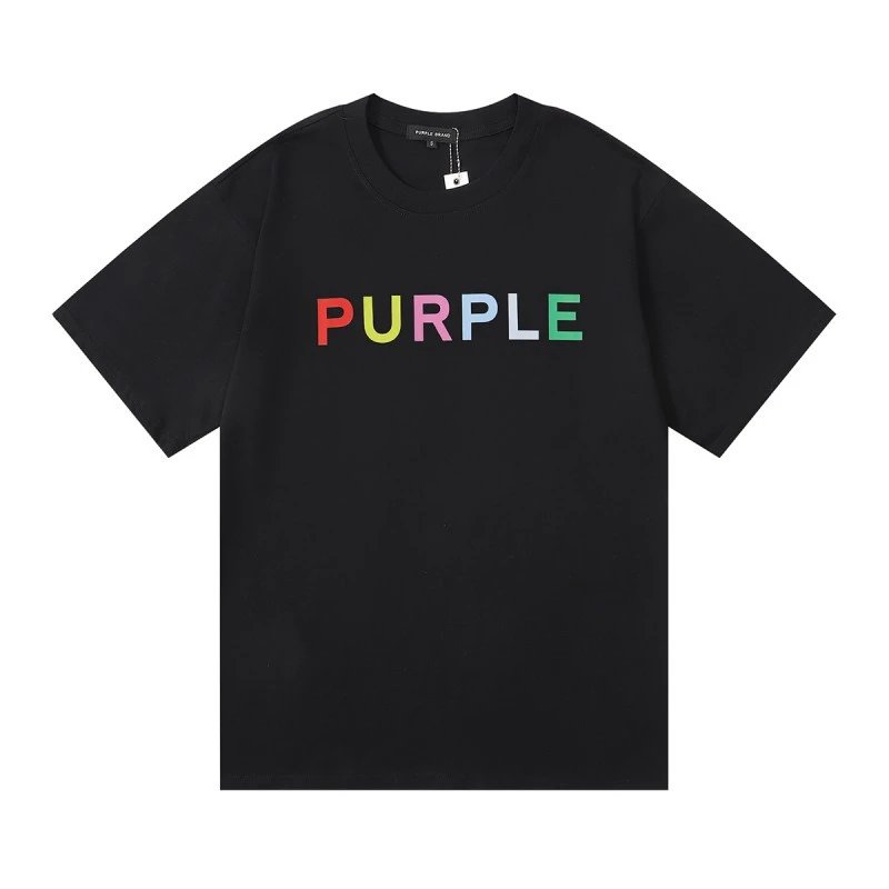 Purple Brand Rainbow Logo Tee Black