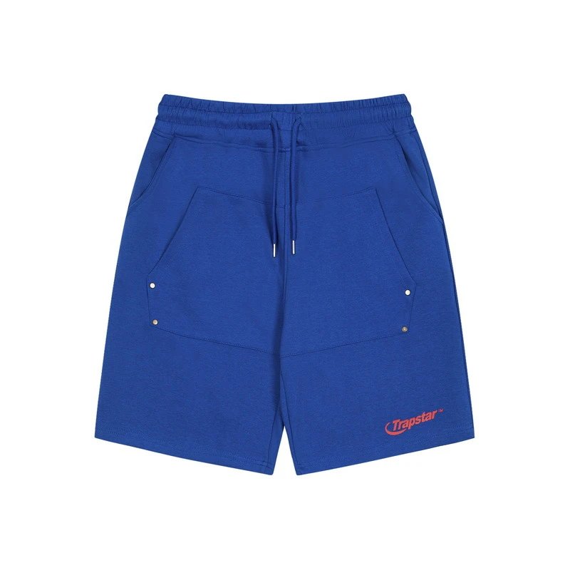 Trapstar Logo Embroidered Gray Sweat Shorts - 12