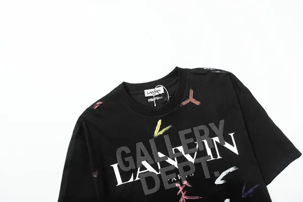 Lanvin Logo-Embroidered Black Oversized T-Shirt - 6