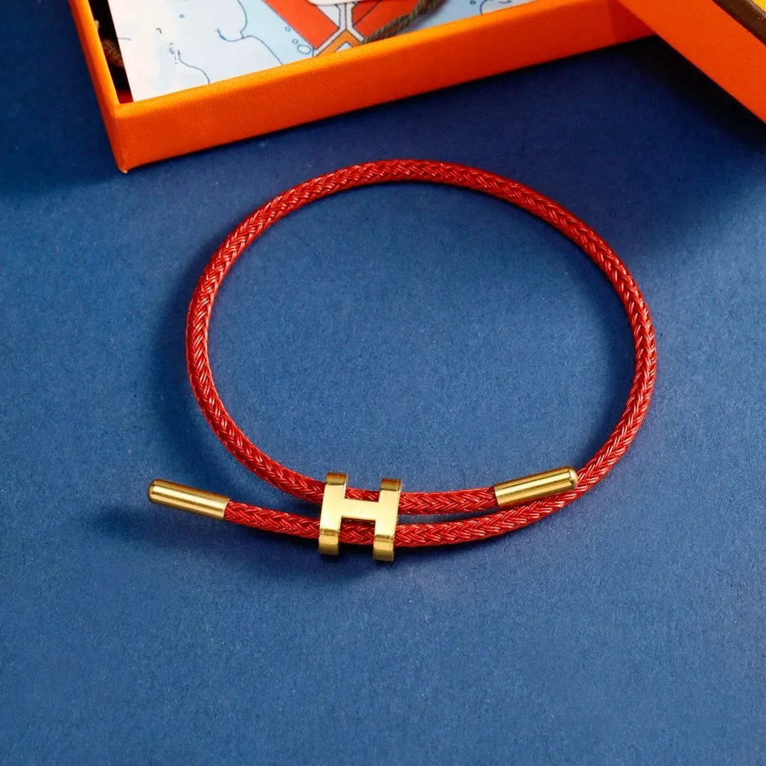Unbranded Jewelry Braided Cord Bracelet with H-Shaped Clasp image 3