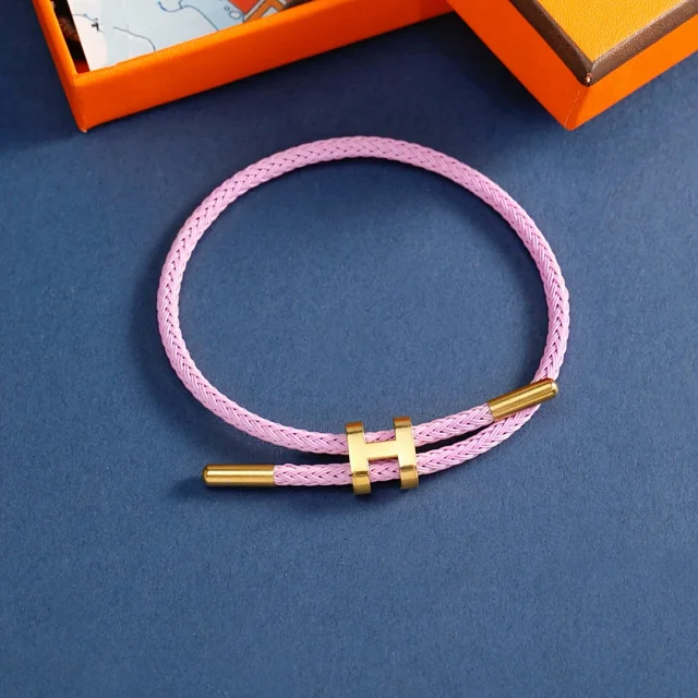 Unbranded Jewelry Braided Cord Bracelet with H-Shaped Clasp product detail image 3