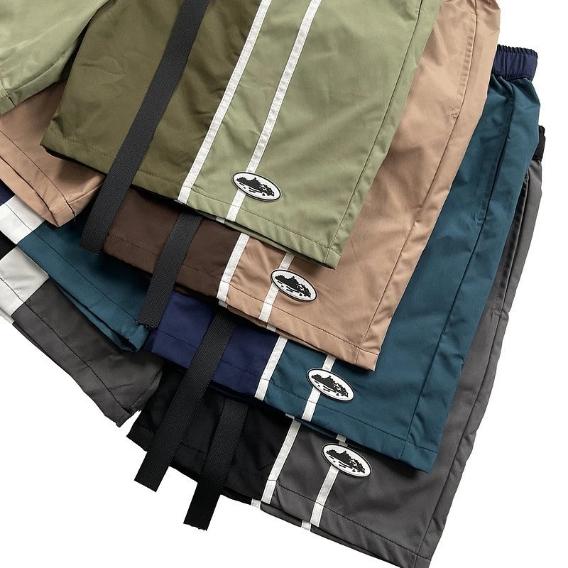 [DX13] 2025 Summer New High Street Stitching Shorts American Street Windproof Breathable Sports Men's and Women's Five-point Pants