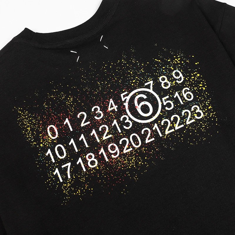 Maison Margiela Paint Splatter Logo T-Shirt Black - 19