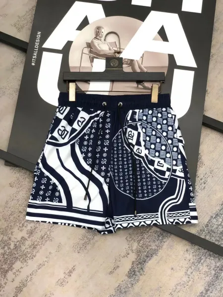 Off-White x Louis Vuitton Monogram Patchwork Shorts Navy White - 18