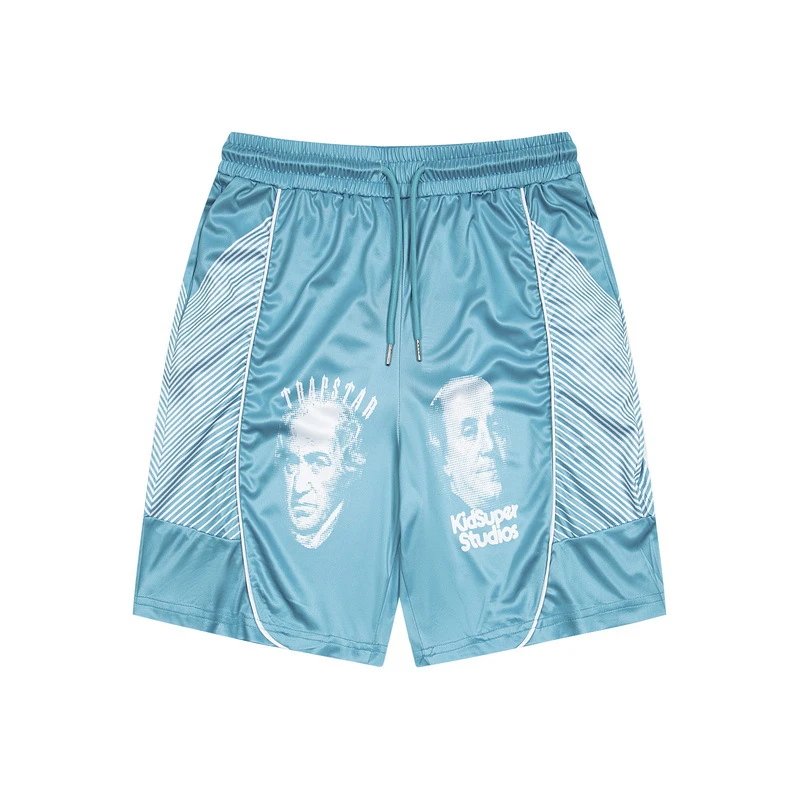 Trapstar Logo Embroidered Gray Sweat Shorts - 4