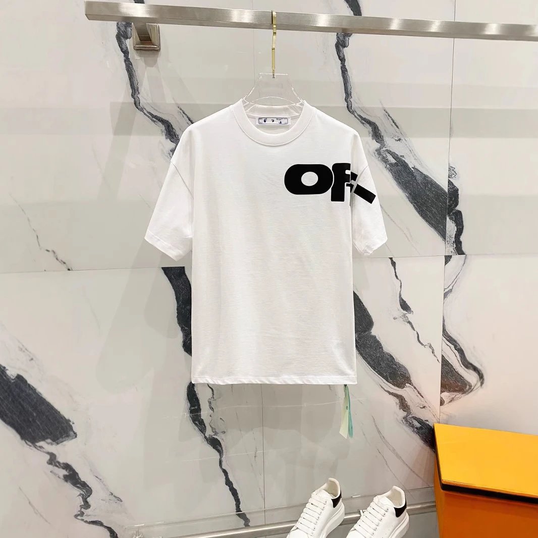 Off-White T-Shirts Arrow Logo Print Crewneck T-Shirt image 3