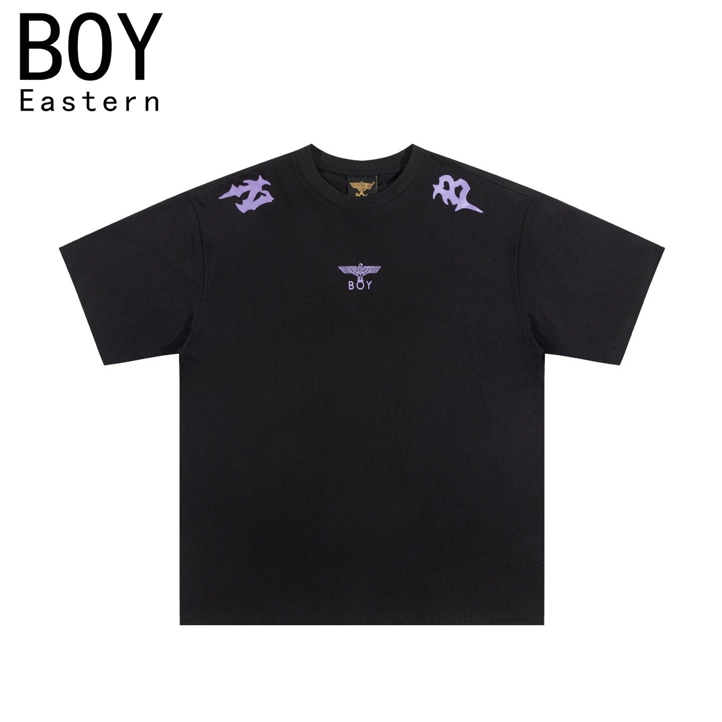 Design BOY Eastern Angel Wings Graphic T-Shirt Black T-Shirts - 5