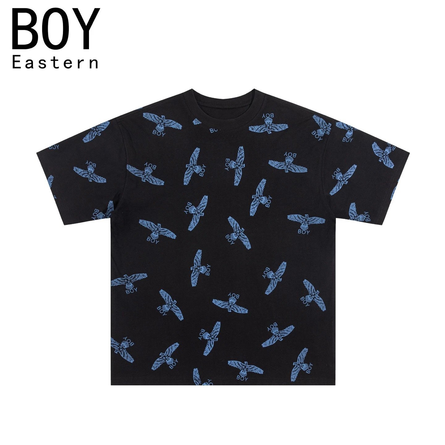 Design BOY Eastern Angel Wings Graphic T-Shirt Black T-Shirts - 22