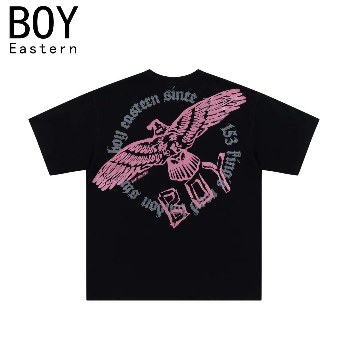 Design BOY Eastern Angel Wings Graphic T-Shirt Black T-Shirts - 27