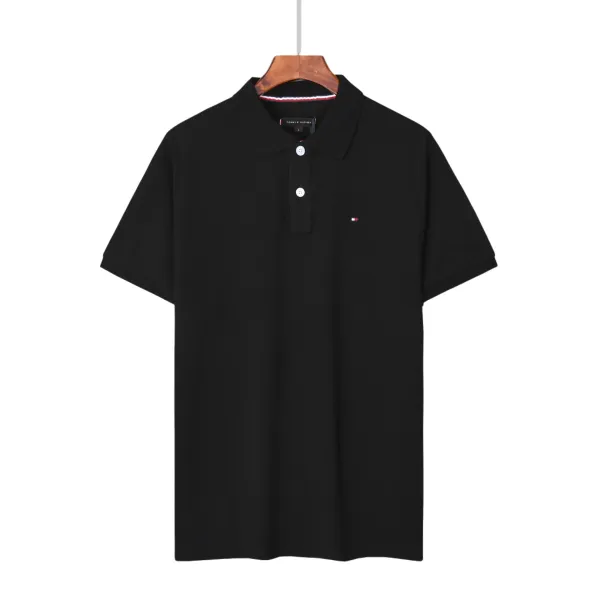 Tommy Hilfiger Embossed Logo Navy Polo - 26