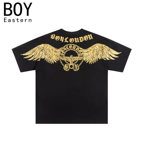 Design BOY London Winged Eagle Gold Print Black T-Shirt T-Shirts - 1