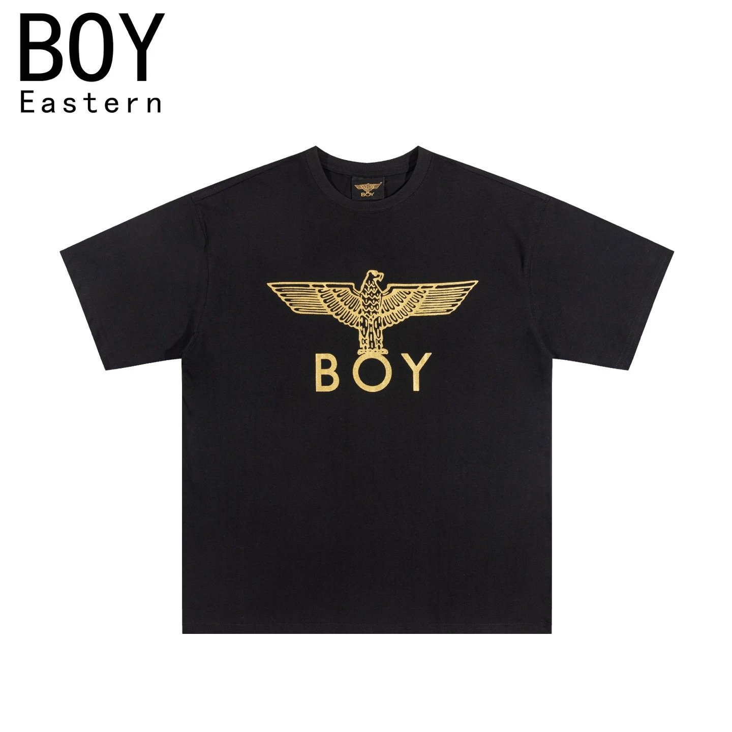 Design BOY Eastern Angel Wings Graphic T-Shirt Black T-Shirts - 16