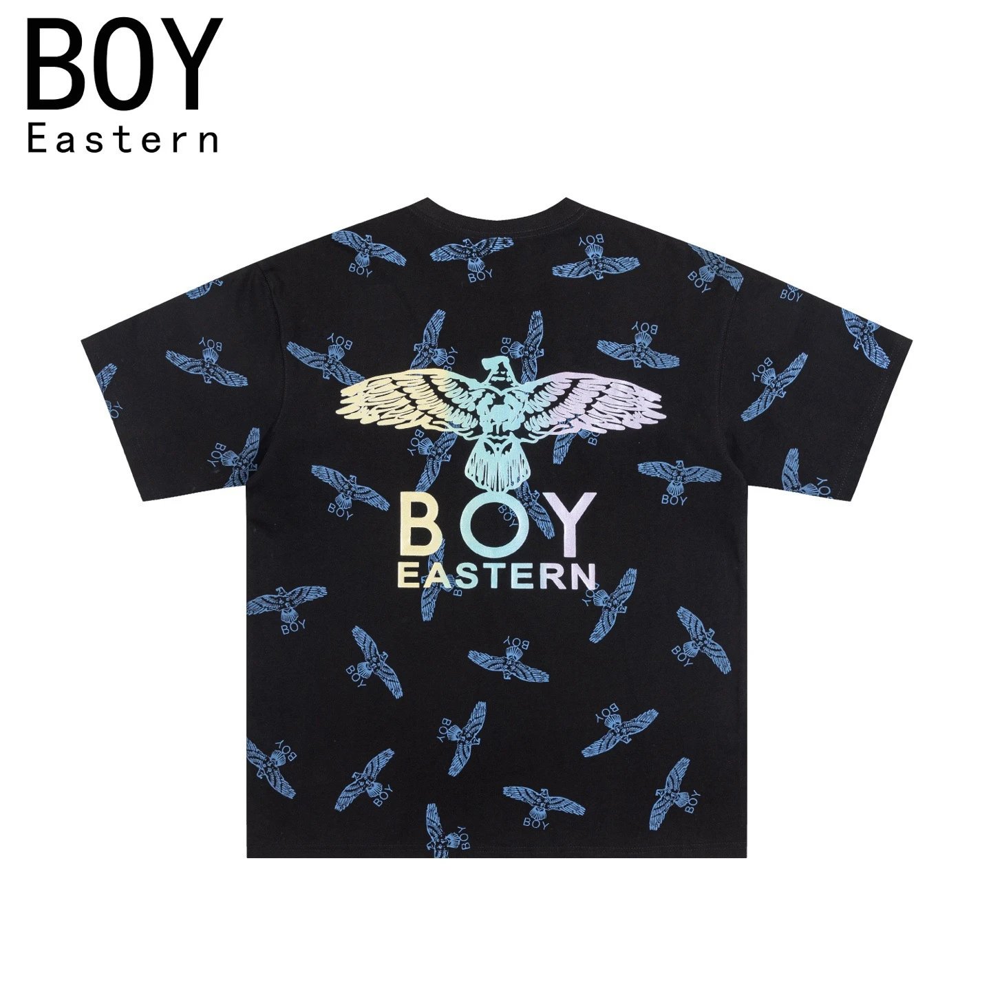 Design BOY Eastern Angel Wings Graphic T-Shirt Black T-Shirts - 23