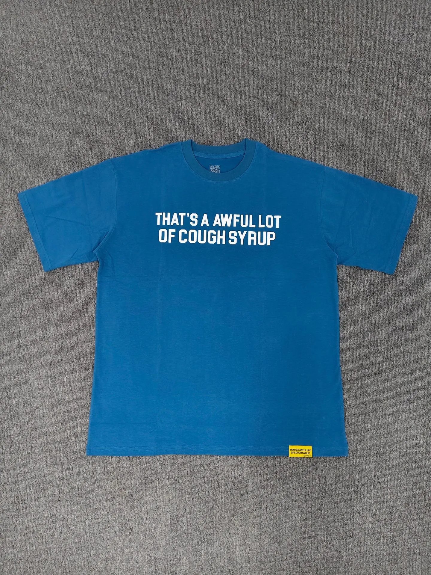 Design That's A Awful Lot Of Cough Syrup Graphic T-Shirt Gray T-Shirts - 12