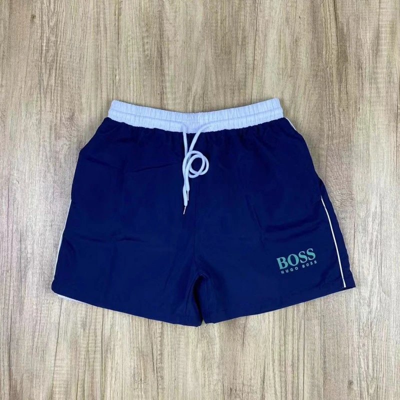 Hugo Boss Logo-Print Turquoise Swim Shorts - 10