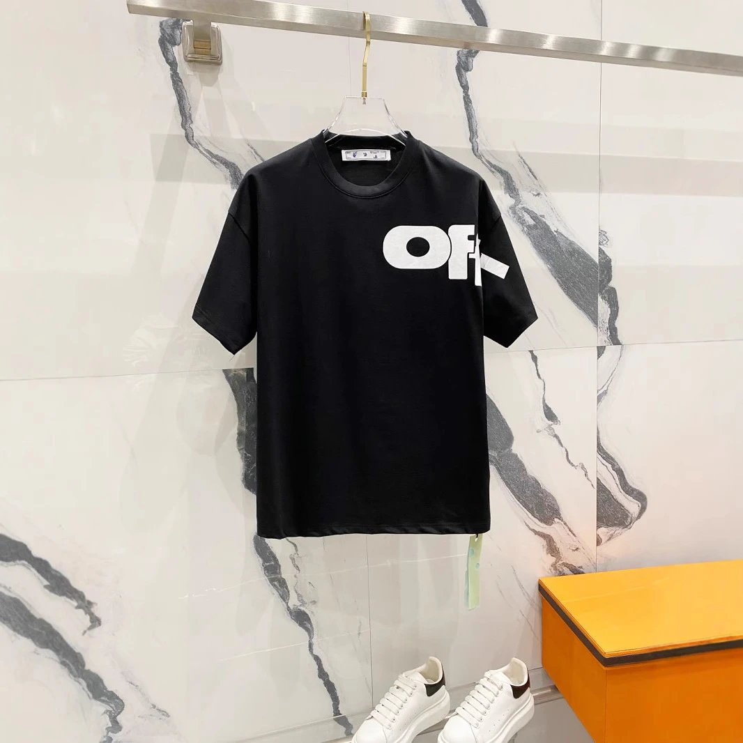 Off-White T-Shirts Arrow Logo Print Crewneck T-Shirt image 4