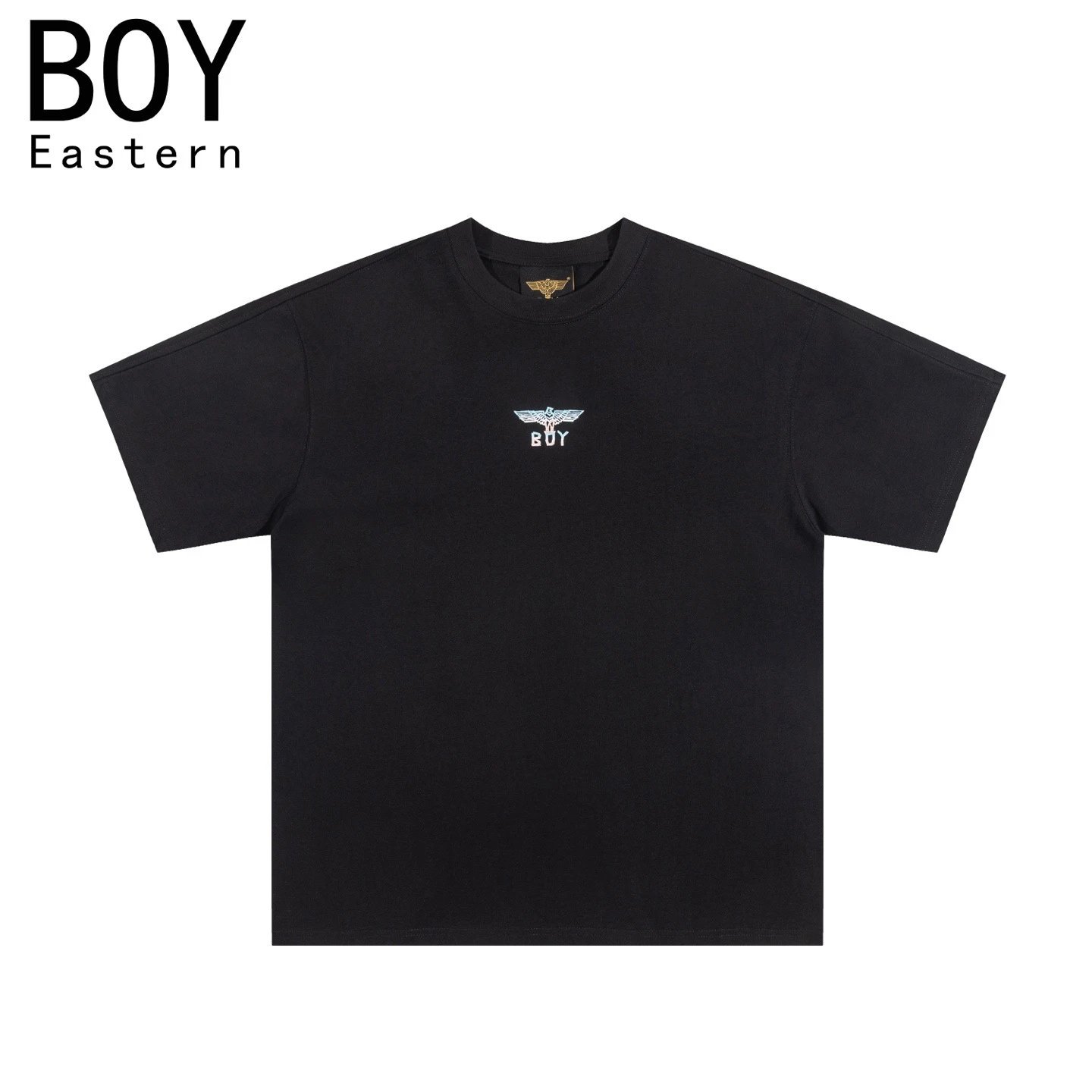 Design BOY Eastern Angel Wings Graphic T-Shirt Black T-Shirts - 3