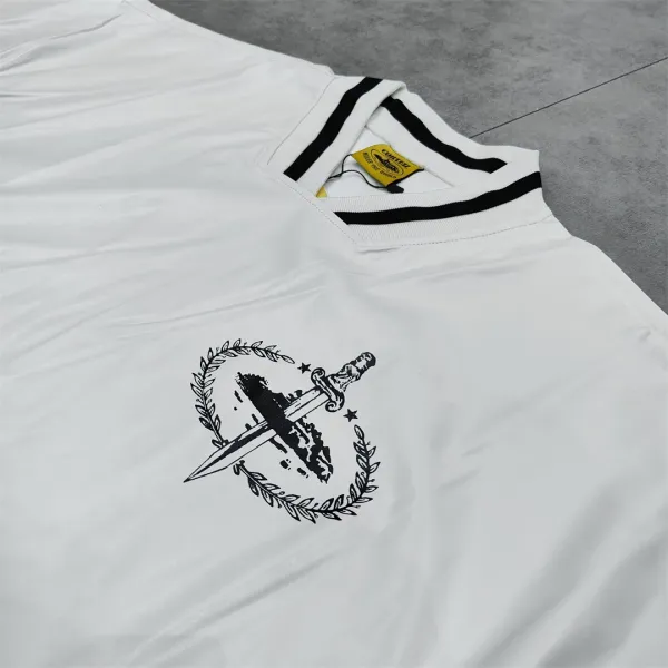 Cortez x Sword Emblem White V-Neck Jersey - 13