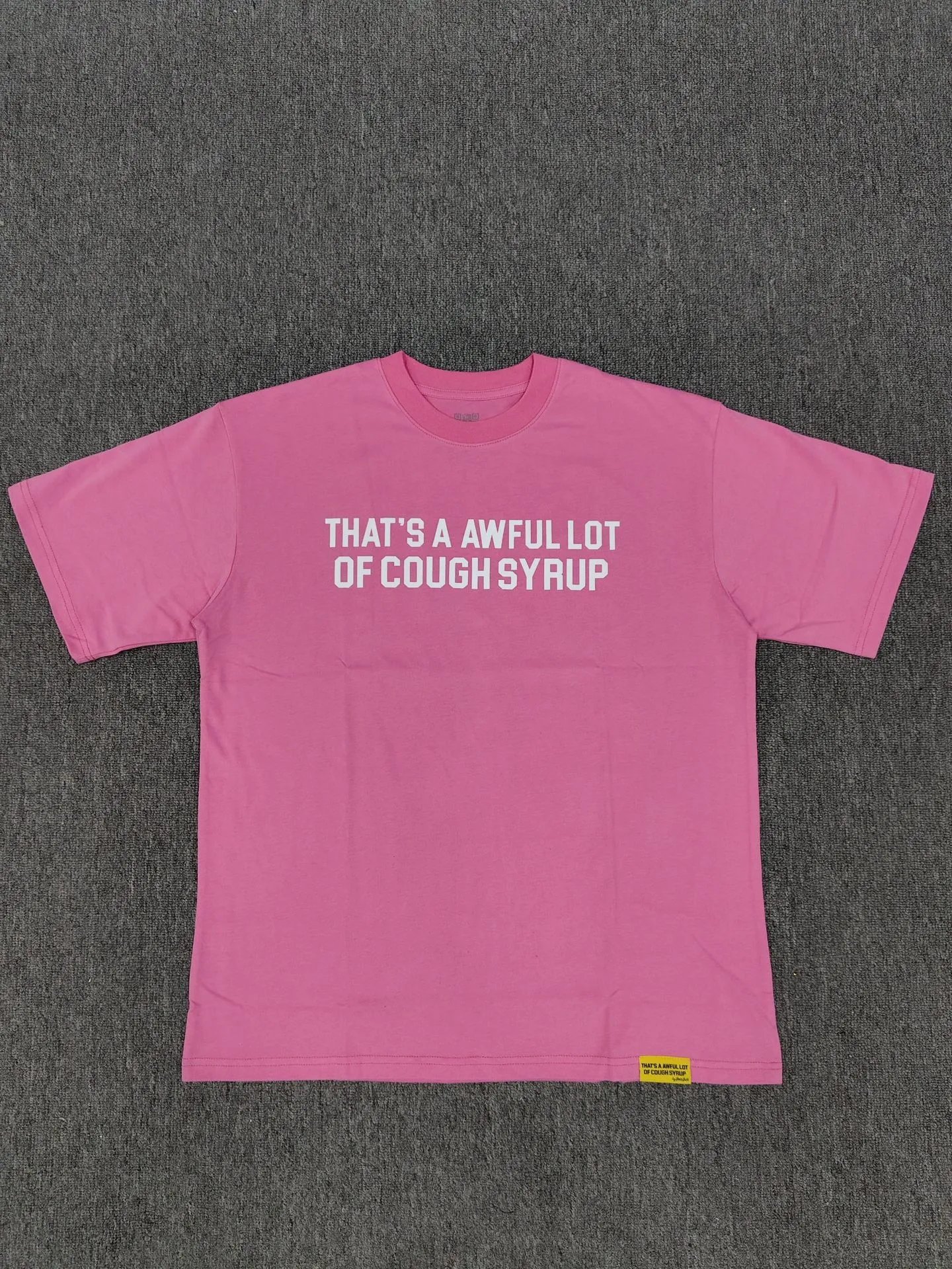 Design That's A Awful Lot Of Cough Syrup Graphic T-Shirt Gray T-Shirts - 8
