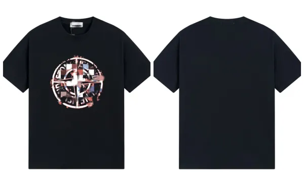Dior x Stone Island Collaboration Logo T-Shirt White - 9