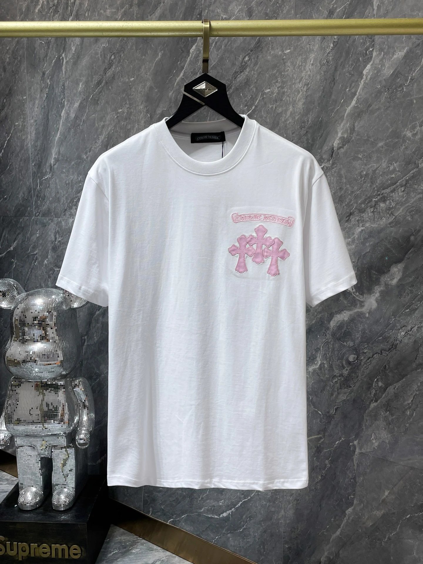 Chrome Hearts Cross Logo Mint Green Print T-Shirt - 8