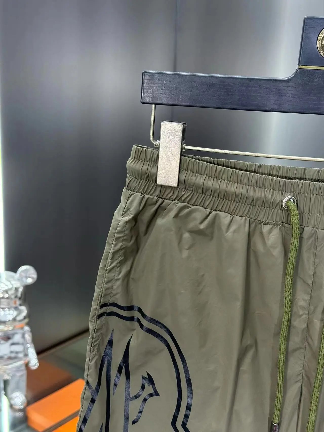 Moncler Logo Print Neon Yellow Swim Shorts Swimwear - 78