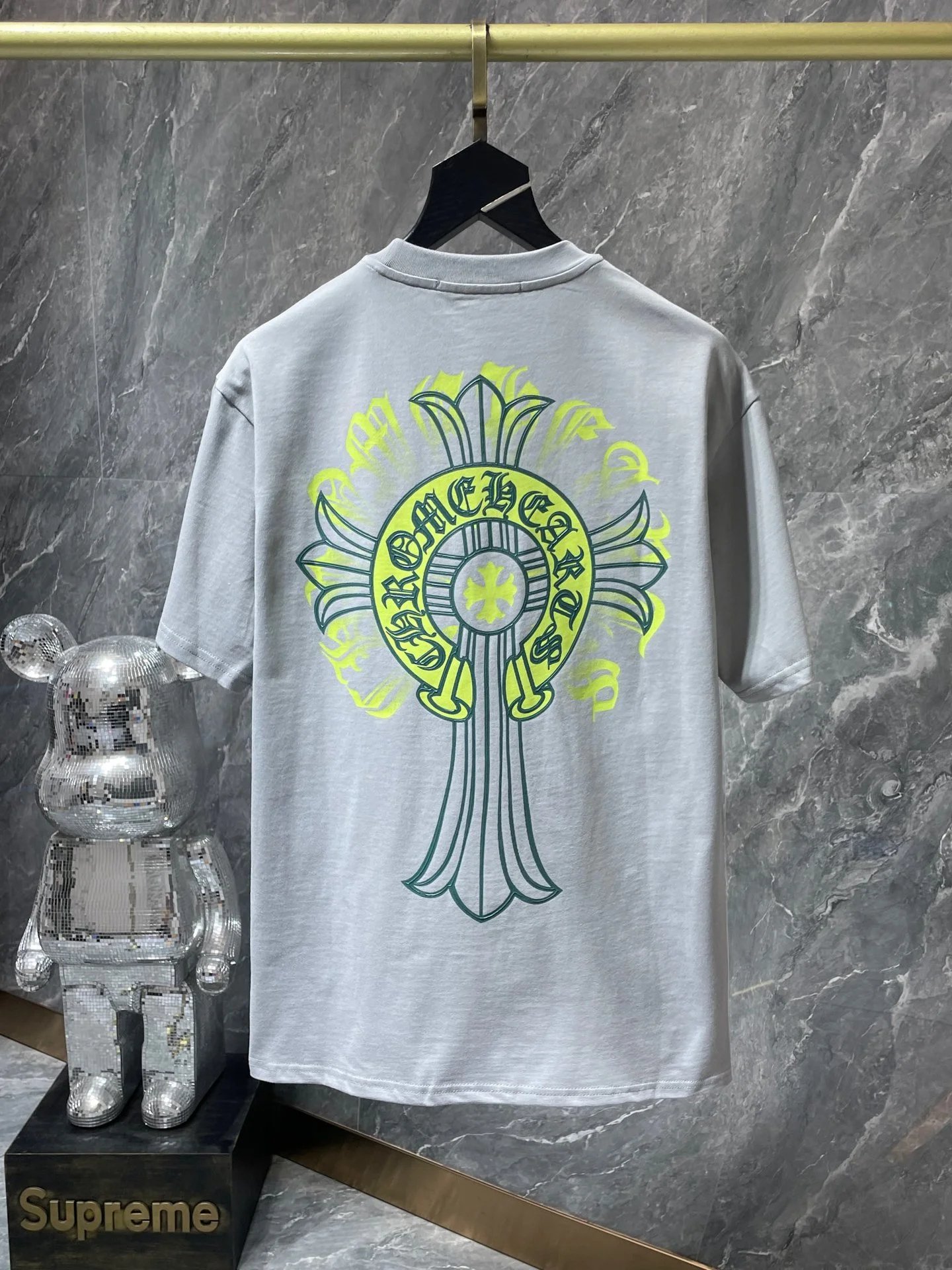 Chrome Hearts Cross Logo Mint Green Print T-Shirt - 22