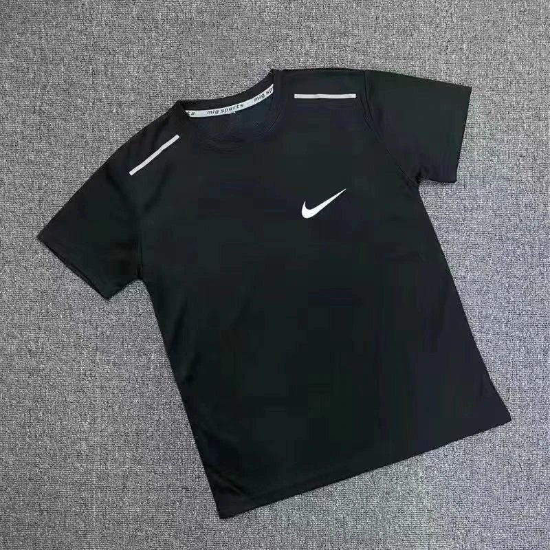 Reflective hook quick drying short sleeved single piece black