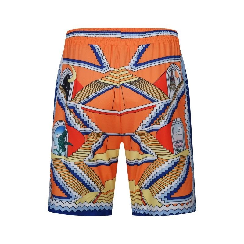 Design Gradient Hem Shorts White with Aqua Trim - 10
