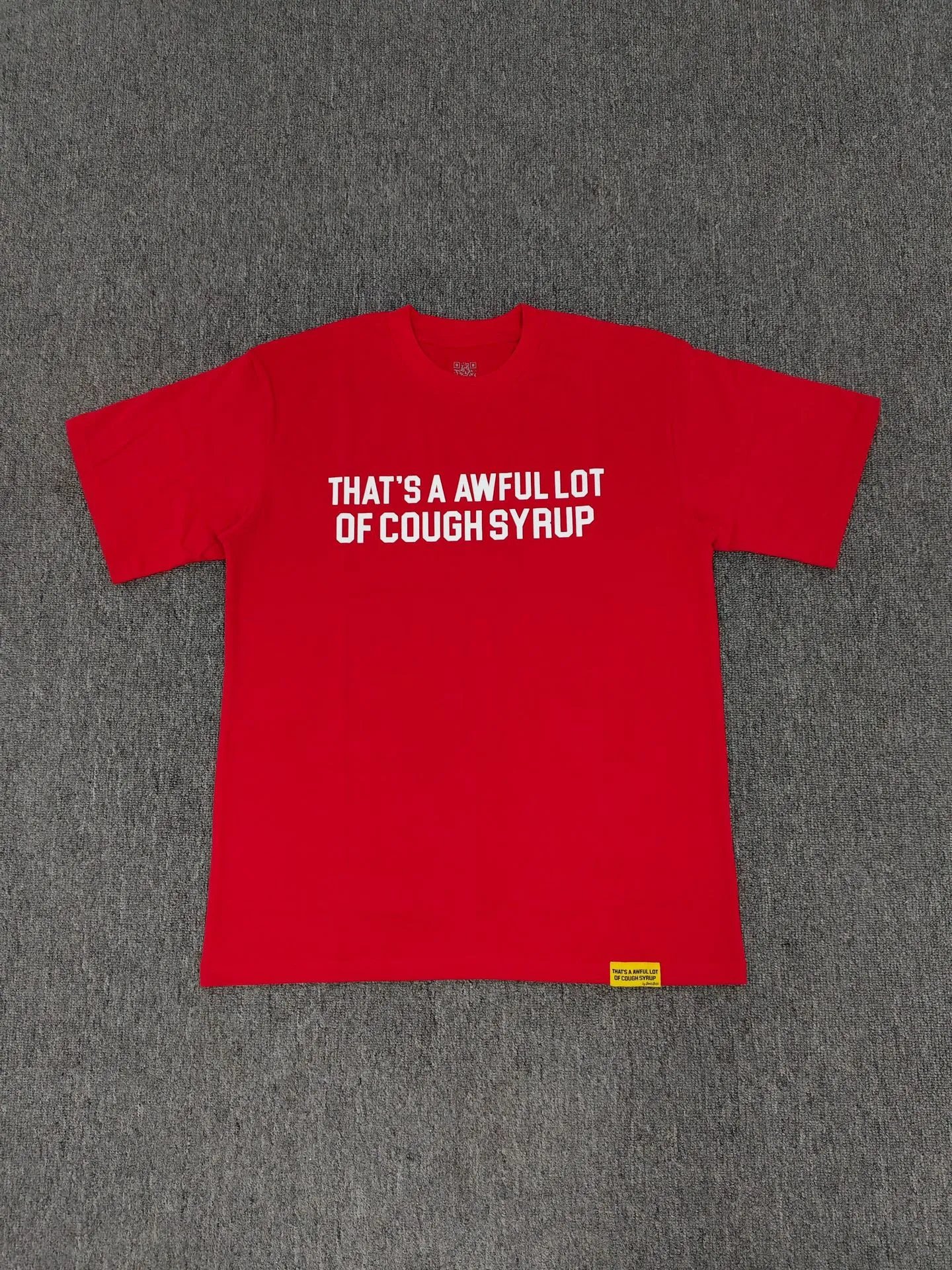 Design That's A Awful Lot Of Cough Syrup Graphic T-Shirt Gray T-Shirts - 3