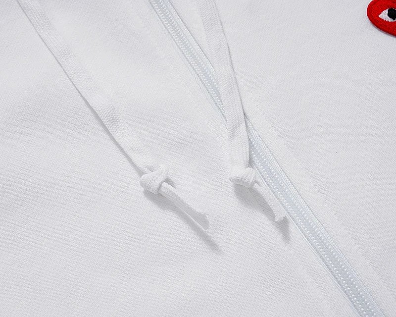 Comme des Garçons Play Heart Logo Zip-Up Hoodie Beige product detail 23 in Litbuy spreadsheet finds