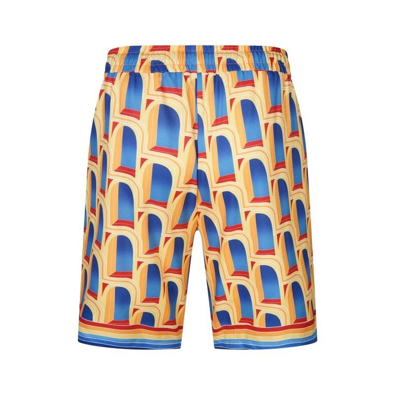 Design Gradient Hem Shorts White with Aqua Trim - 6