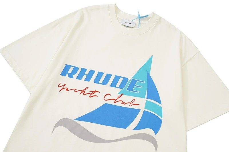 Rhude New Money Graphic T-Shirt Beige - 12
