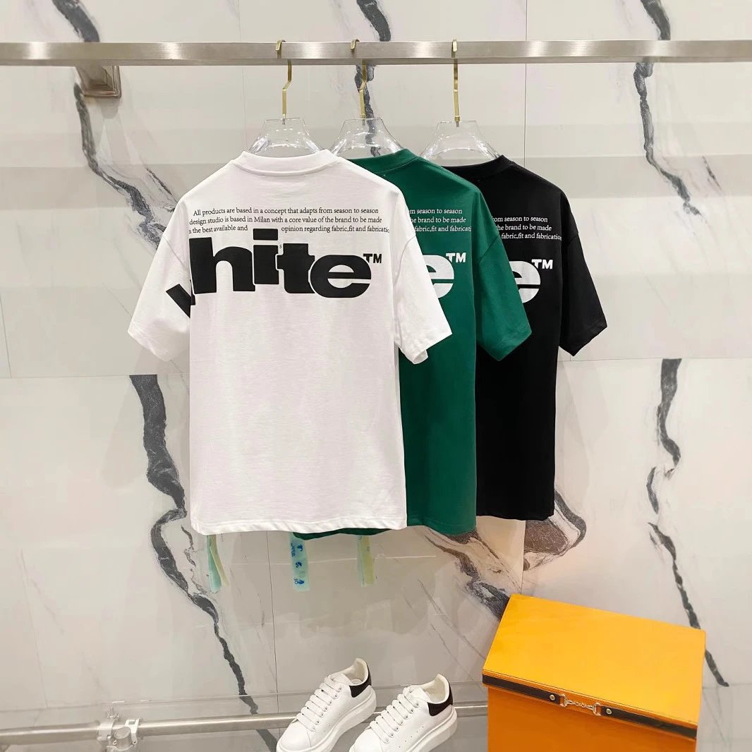 Off-White T-Shirts Arrow Logo Print Crewneck T-Shirt image 2