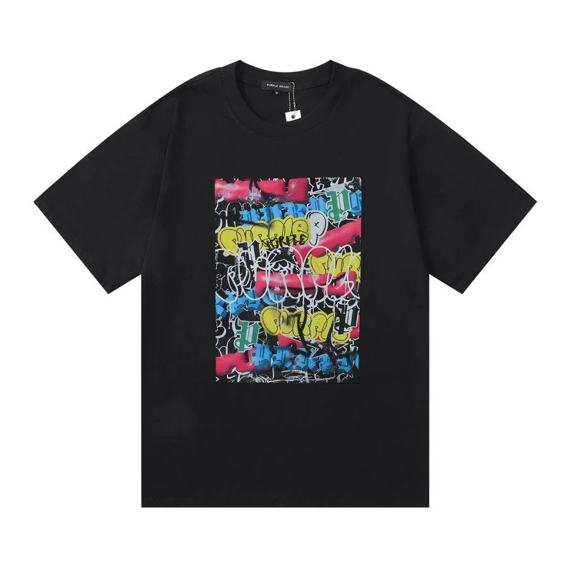 Purple Brand Graffiti Graphic Tee Black